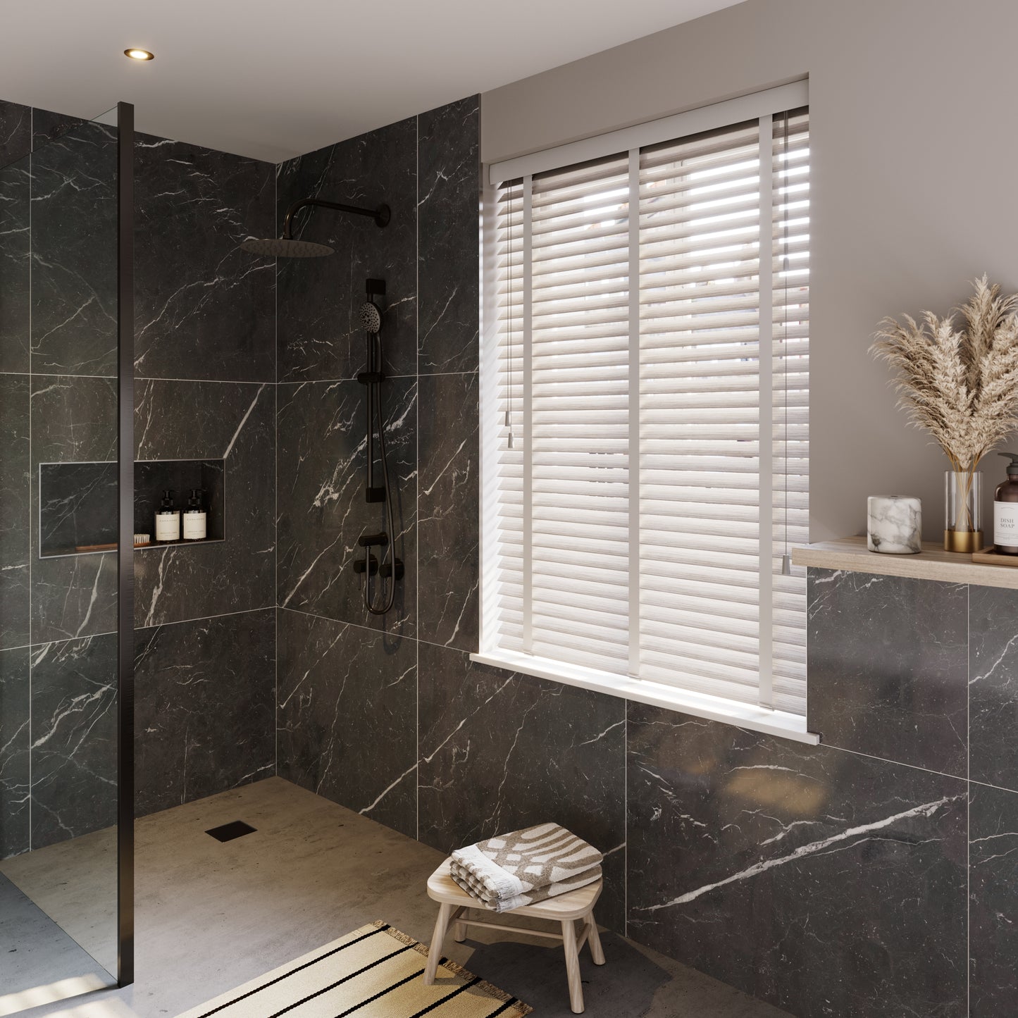 Washed Oak - Hand Made To Measure FAUX WOOD Venetian Blinds - British Made